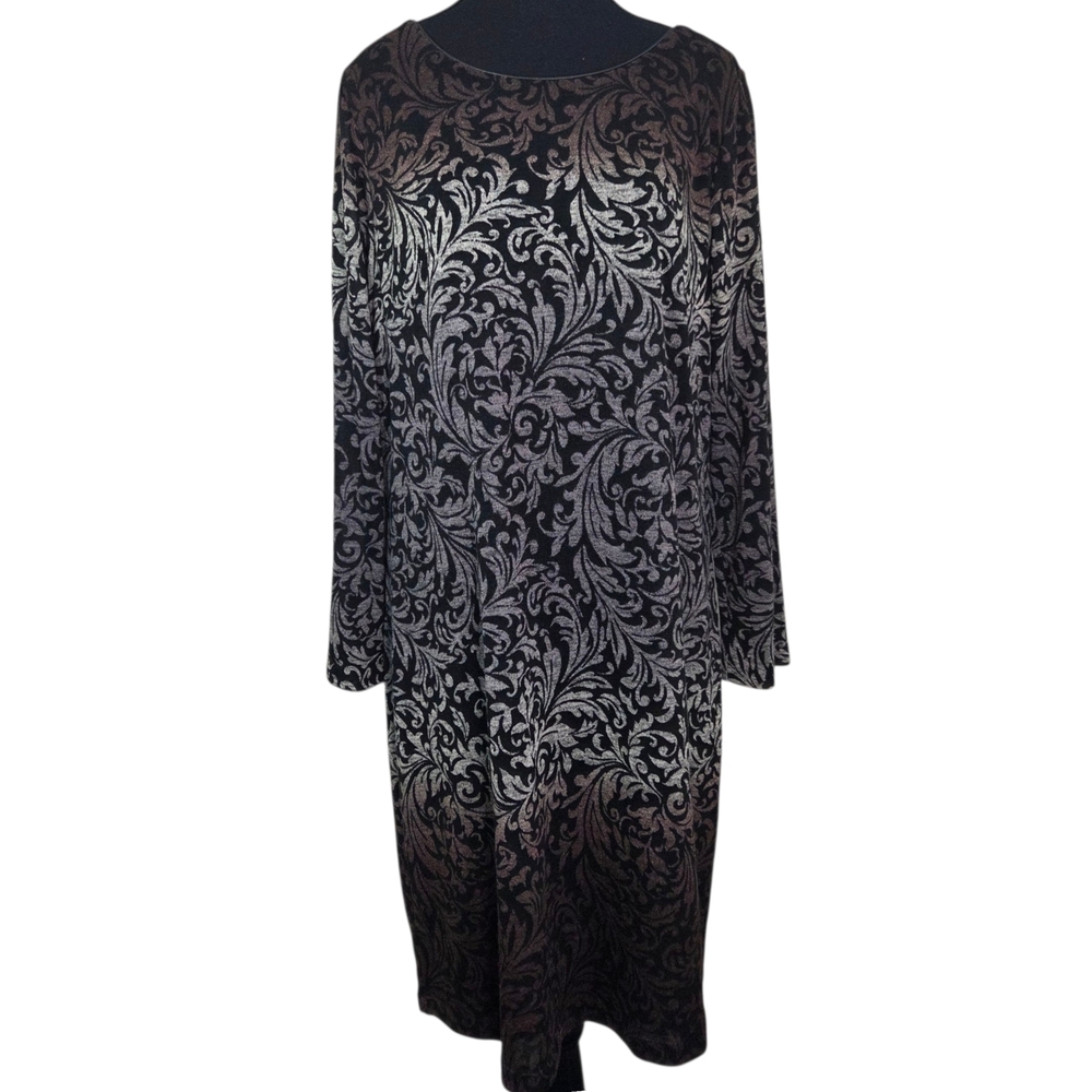 Jessica Howard Ombre Leaf Print Dress Size 14W